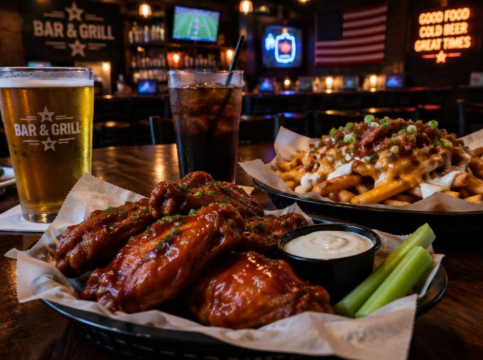 Bar Food, Wings & Drinks at Blue Sunday Bar & Grill